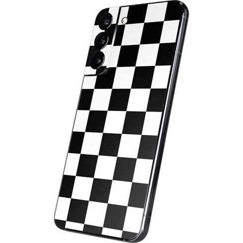 Black and White Checkered Galaxy S22 Plus Skin